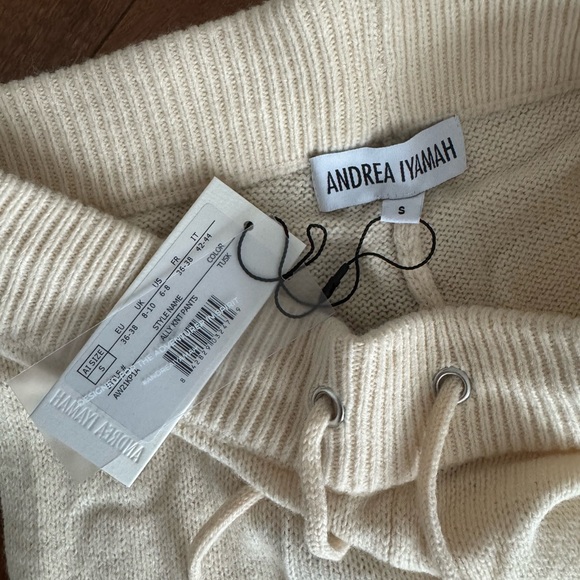 NWT Ally Tusk Knit Pants Andrea Iyamah cream small - Picture 4 of 9